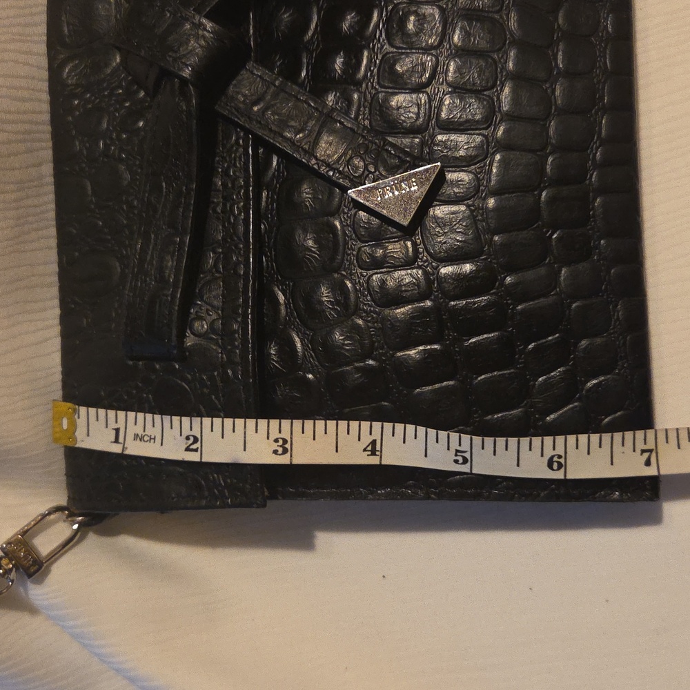 PRUNE Black Crocodile Embossed Clutch. - Picture 7 of 7